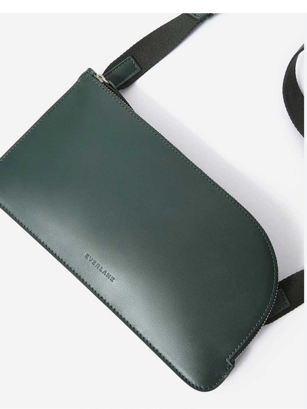 Everlane Women's The Cactus Leather Sling Bag Dark Green Crossbody